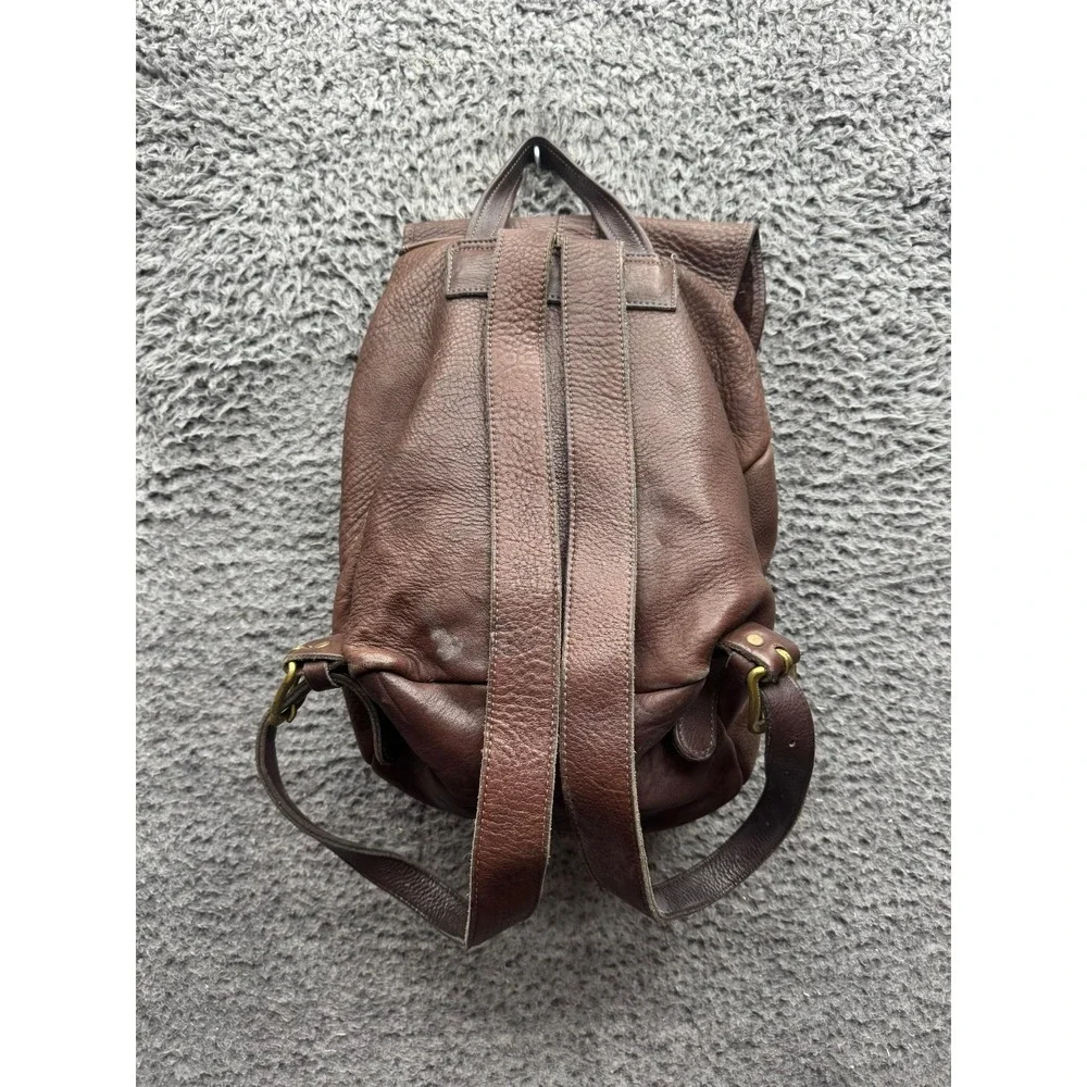 Vintage Leather Craft Authentic School‎ Travel Rucksack Backpack Brown Unisex